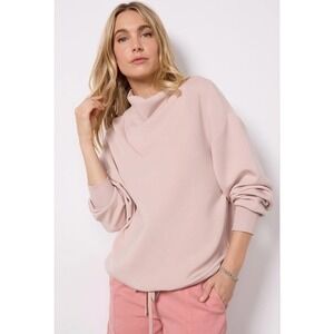 Varley DoubleSoft Betsy Sweatshirt Pullover S Ash Rose Athleisure Active Gym